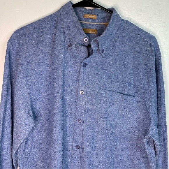 Bruno Linen Button Down Shirt - Picture 2 of 7